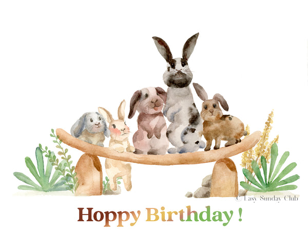 Hoppy Birthday Bunnies Card – Easy Sunday Club